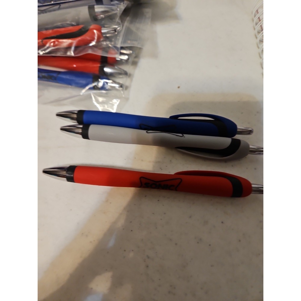Ink Pens Lot Of 25 Retractable Click Pens‎ Multi Color Black Ink New